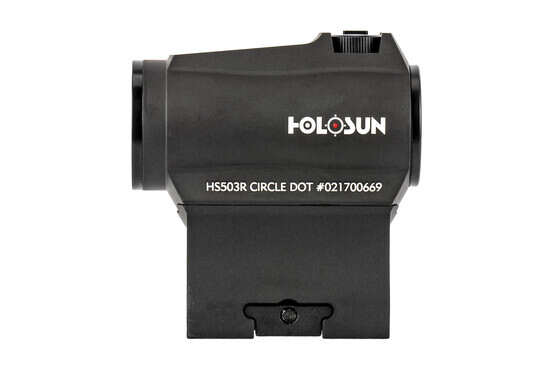 Holosun HS503R multi-reticle system offers 2 MOA red dot or 2 MOA red dot with 65MOA circle reticle options.
